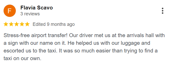 Google Review - Athens Taxi Hub