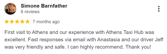 Google Review - Athens Taxi Hub