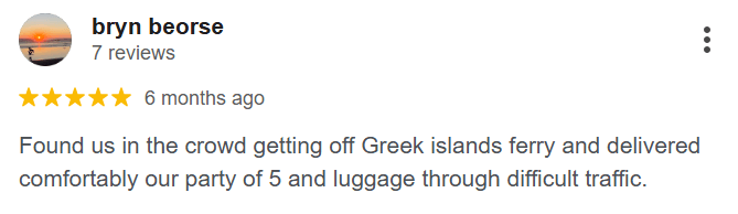 Google Review - Athens Taxi Hub