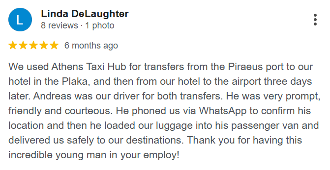 Google Review - Athens Taxi Hub