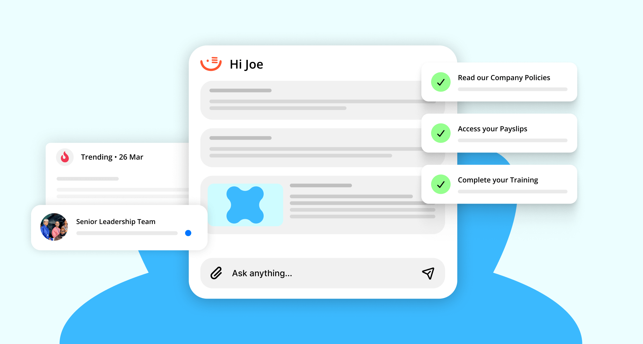 messages and social media post overlay