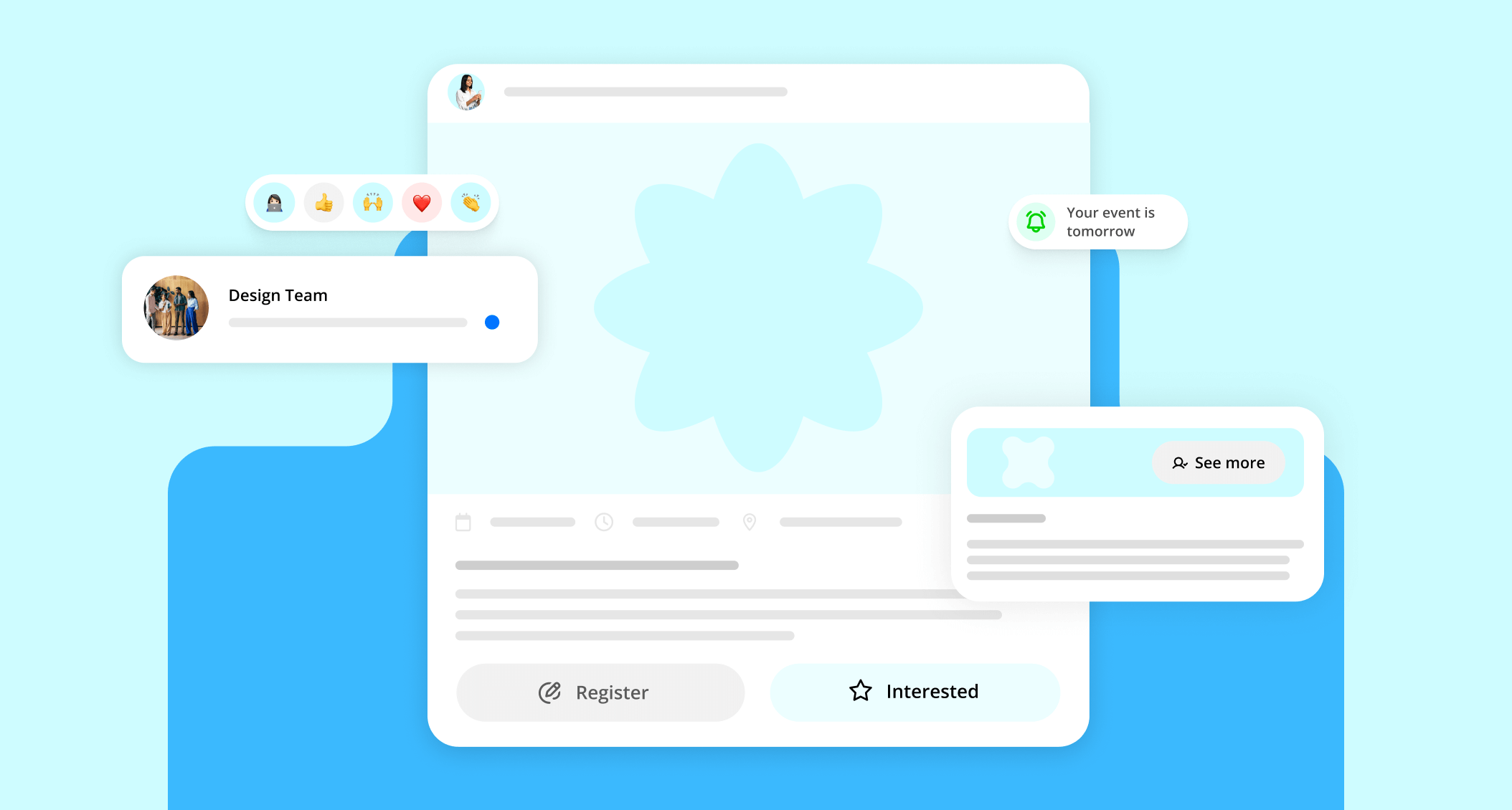 messages and social media post overlay