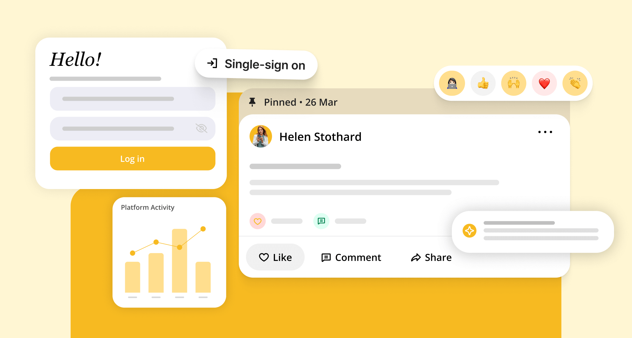 messages and social media post overlay