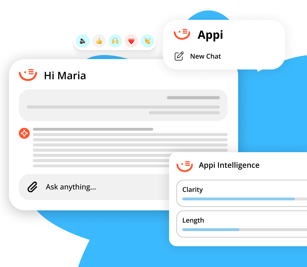 messages and social media post overlay