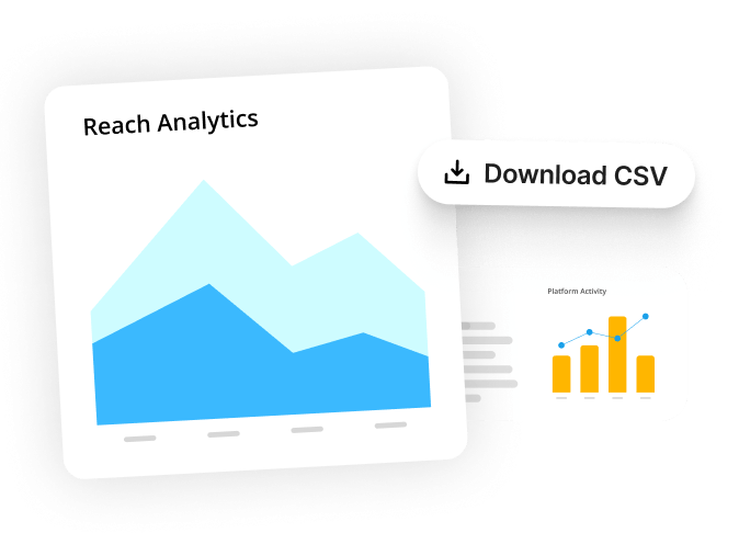 messages and social media post overlay