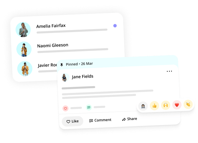 messages and social media post overlay