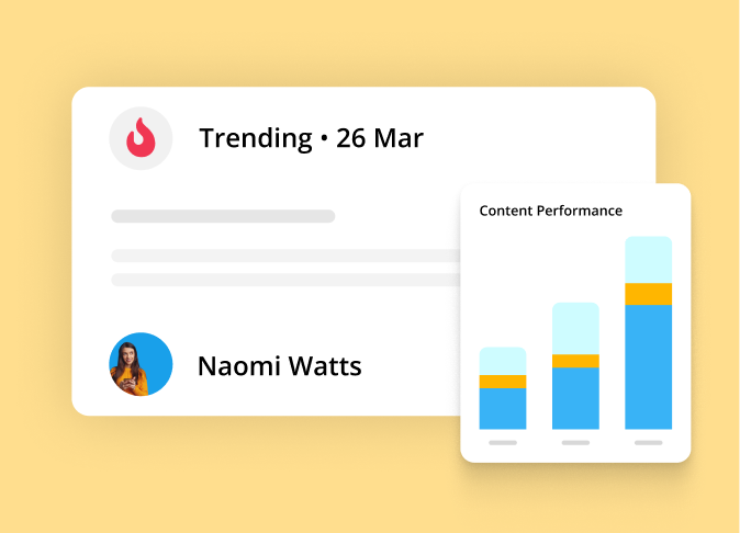 messages and social media post overlay