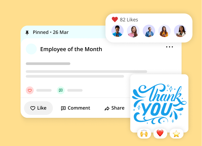 messages and social media post overlay