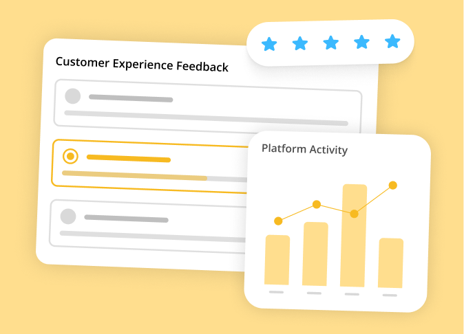 messages and social media post overlay