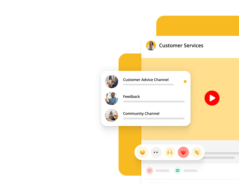 messages and social media post overlay