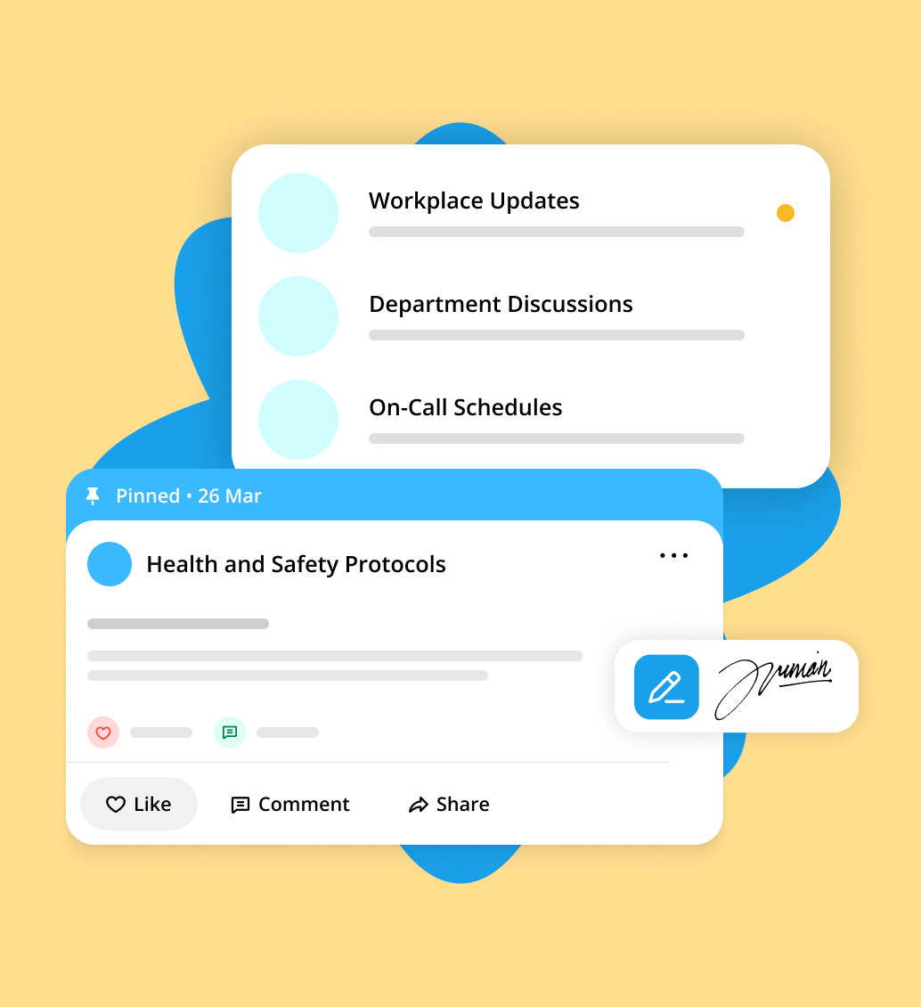 messages and social media post overlay