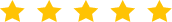 Five yellow stars in a horizontal row representing a five-star rating.