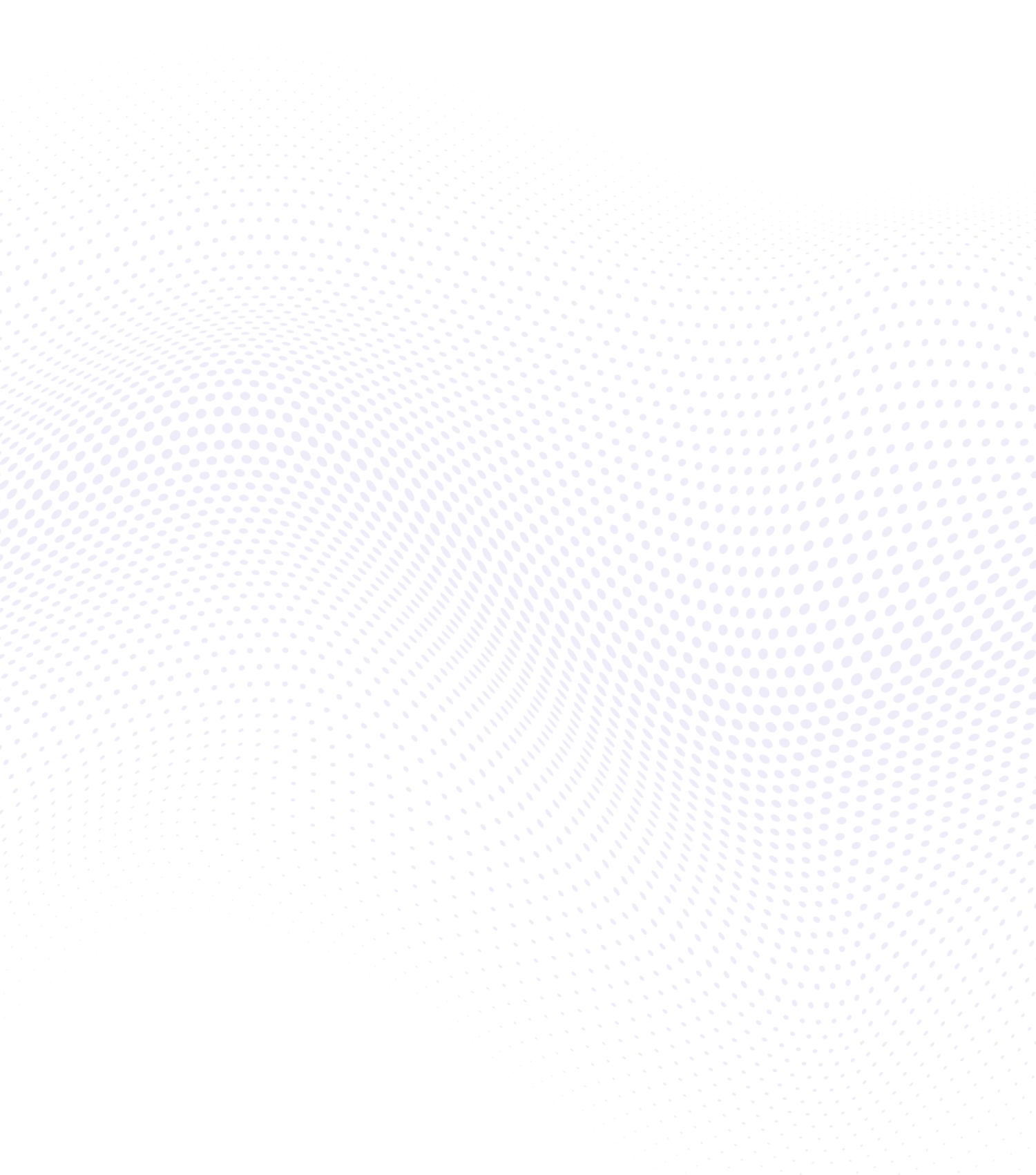 Abstract pattern of blue dots forming wavy, grid-like shapes on a black background.