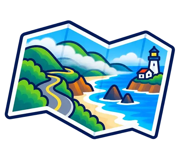 Coastal route map for moving in West Marin