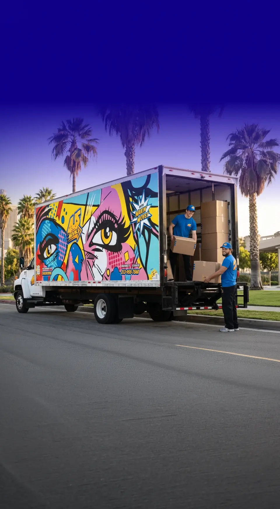 4US Moving crew loading a moving truck