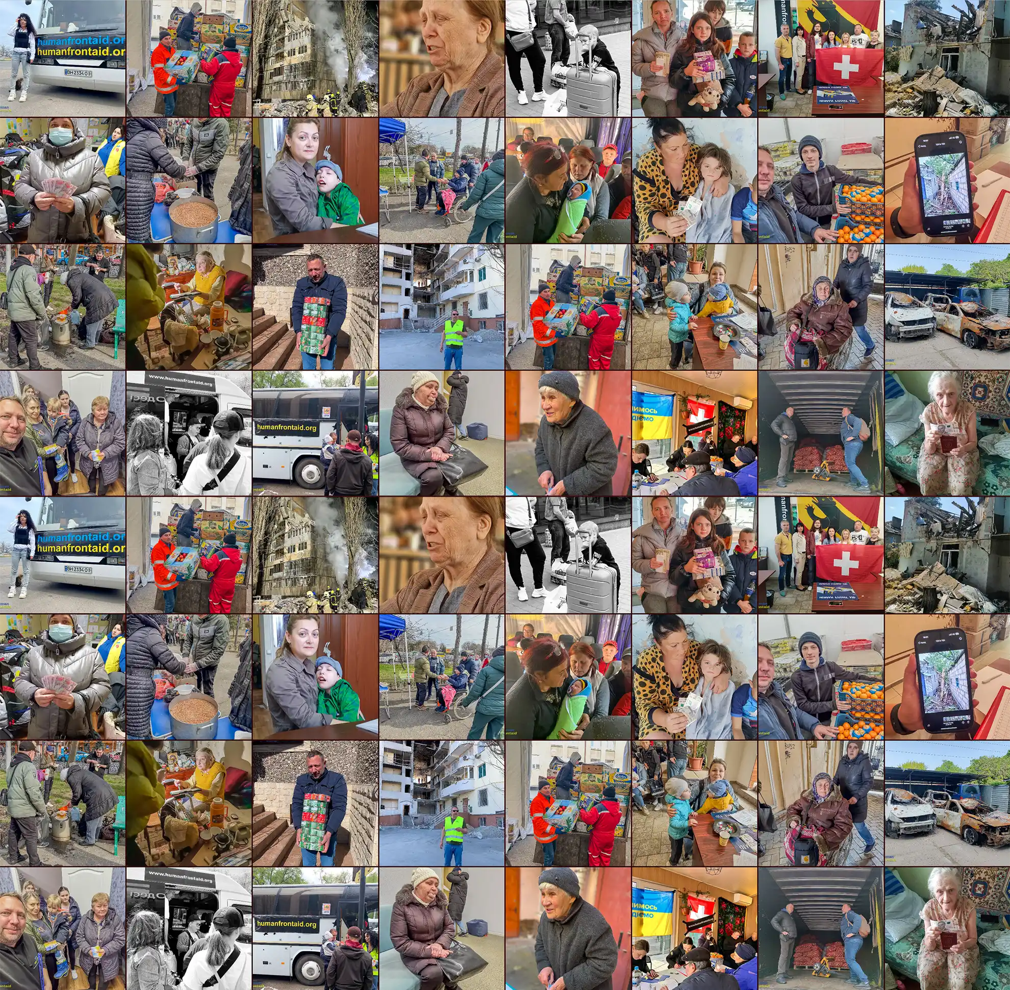 Eingestürztes Wohngebäude bei Nacht mit Rauch, Feuerwehrleute und Rettungskräfte beim Einsatz im Trümmerfeld.