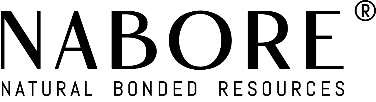Logo der Nabore GmbH mit dem claim Natural Bonded leather