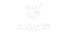 MLR Major League Rugby logo featuring a rugby ball inside a shield.