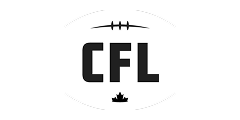 Canadian Football League (CFL) logo featuring a stylized football with 'CFL' text and a small maple leaf.