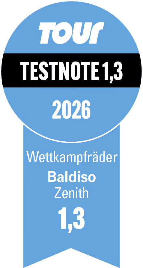 TOUR Testnote 1,3 2026 für Wettkampfräder Baldiso Zenith