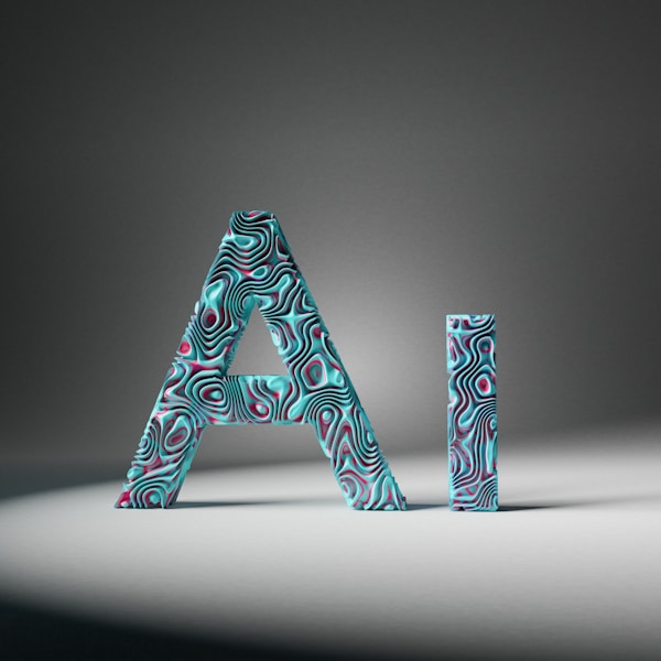 Ai letters 3D render