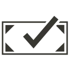 Envelope with a checkmark symbol inside, representing approval or confirmation.