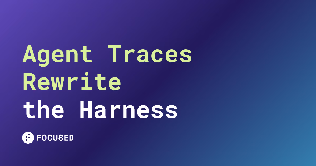 Focused Labs social card for Agent Traces Rewrite the Harness