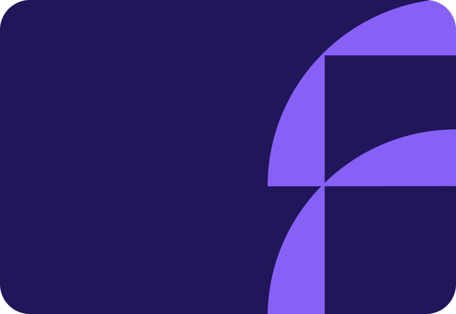 Focused Labs logo mark in purple on a dark navy blue background