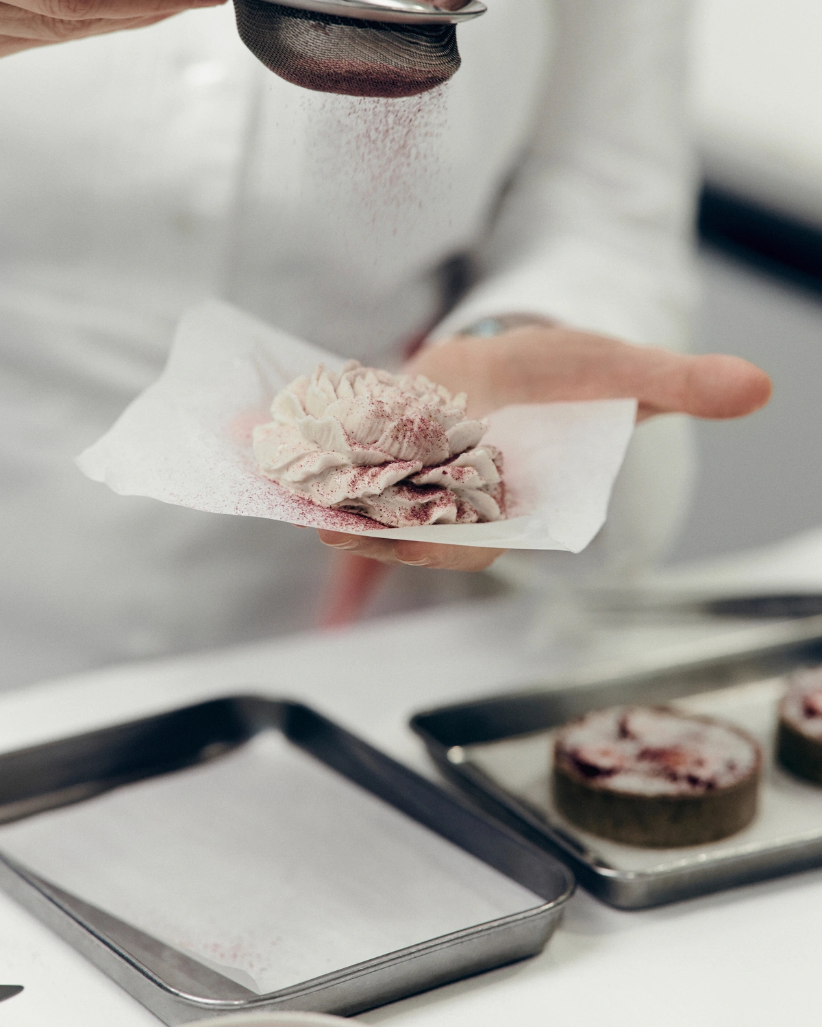 Meticulous Dressage of a Pastry at Café Dior