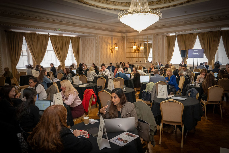 Corporate event setup at Manchester Hall