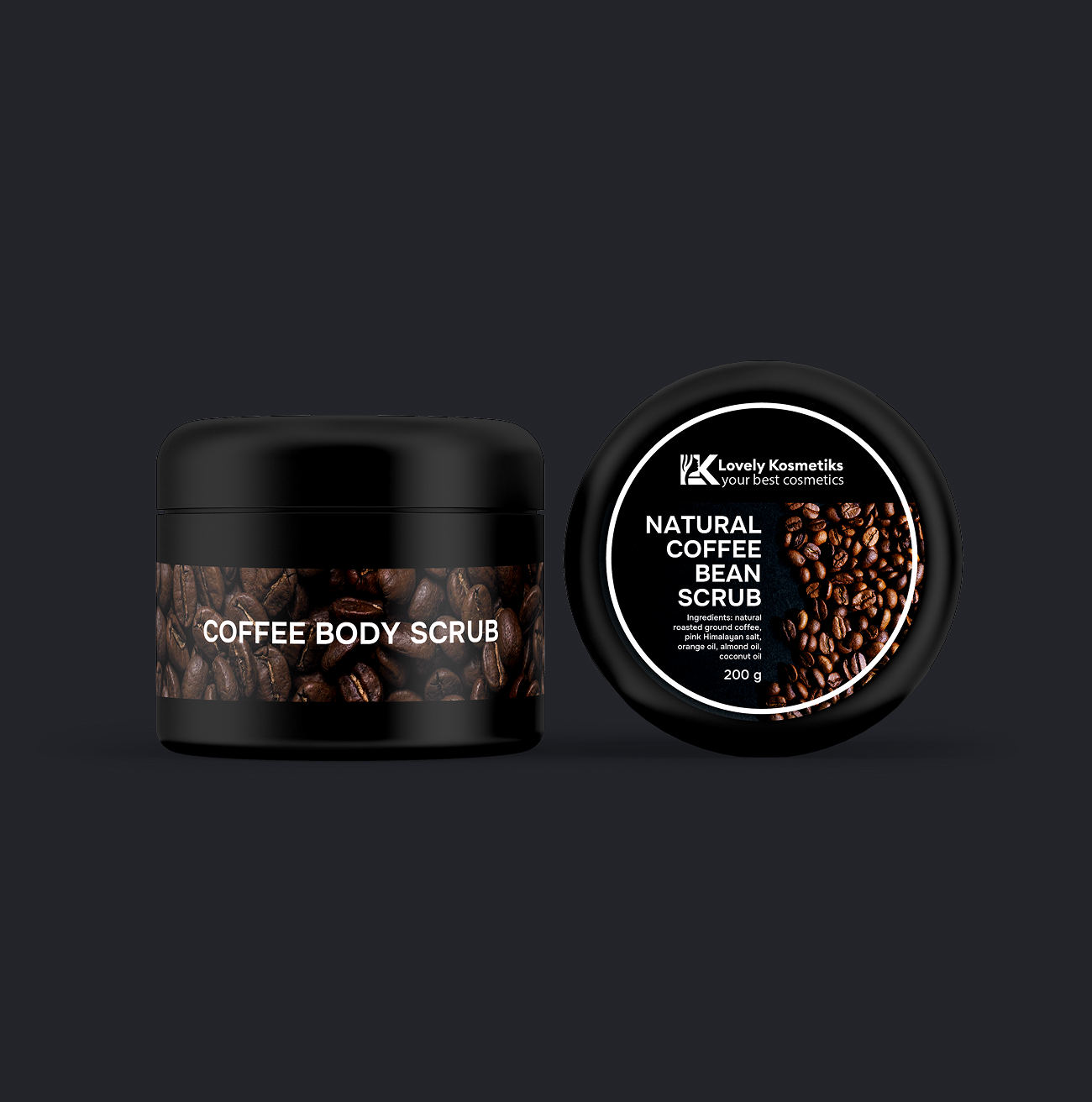 Designing a label for a coffee scrub for Loveli Kosmetiks