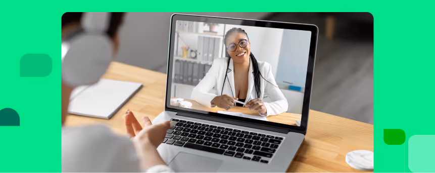 Meet your provider - image of an online video call happening
