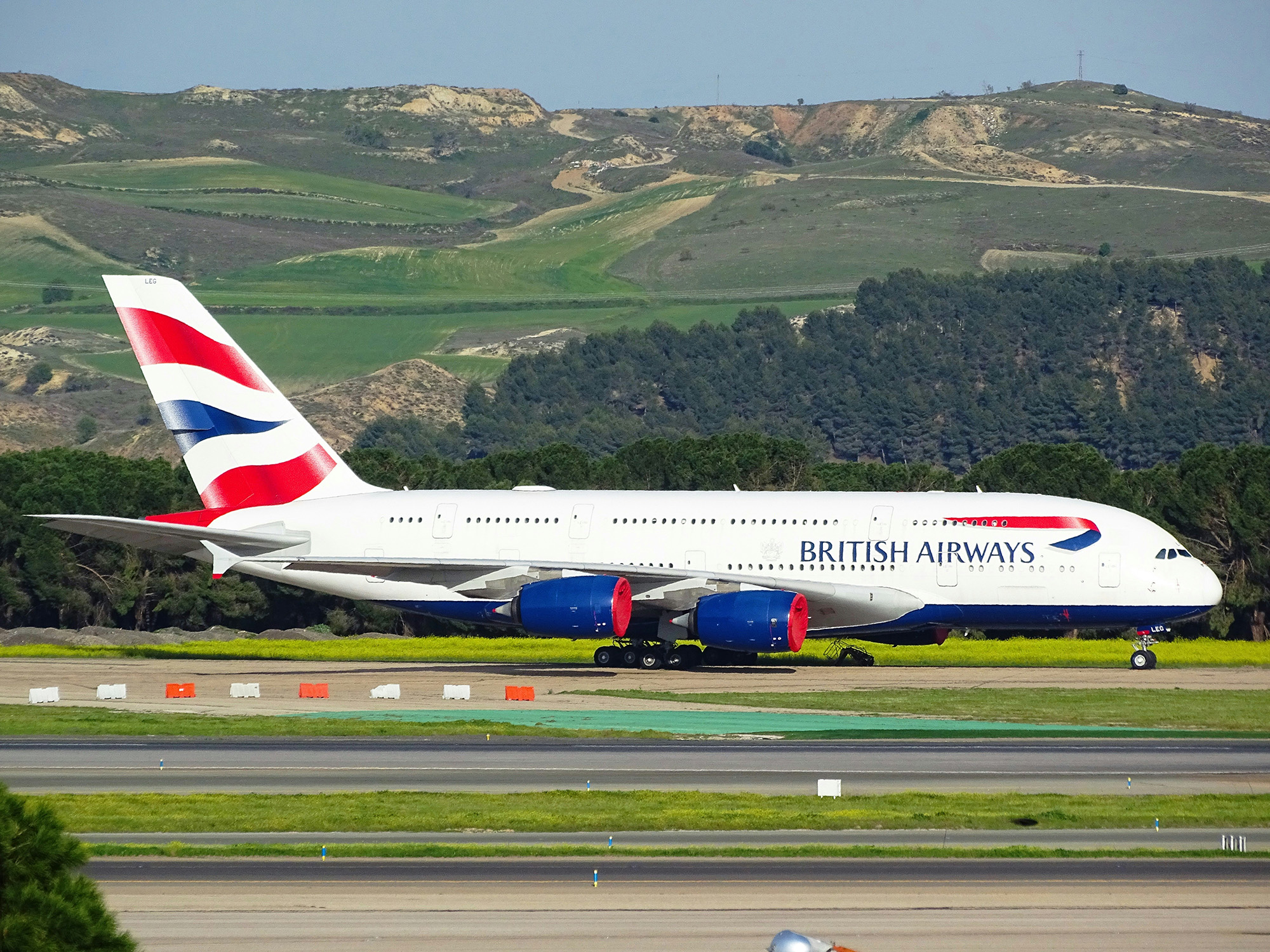 British airways Airbus waiting on runway
