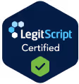 LegitScript Certified badge with a checkmark symbol.