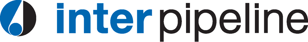 InterPipeline company logo with blue and black text and abstract circular design.