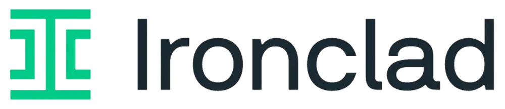 Ironclad company logo with stylized green 'I' symbol followed by the word Ironclad in black text.