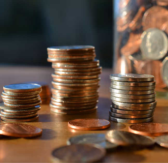 Person holding a globe covered with green moss while pointing at it with a pen during an environmental planning meeting.