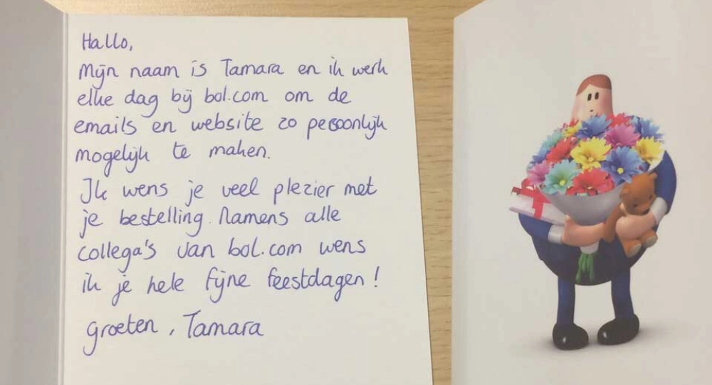 Kaartje van Bol.com