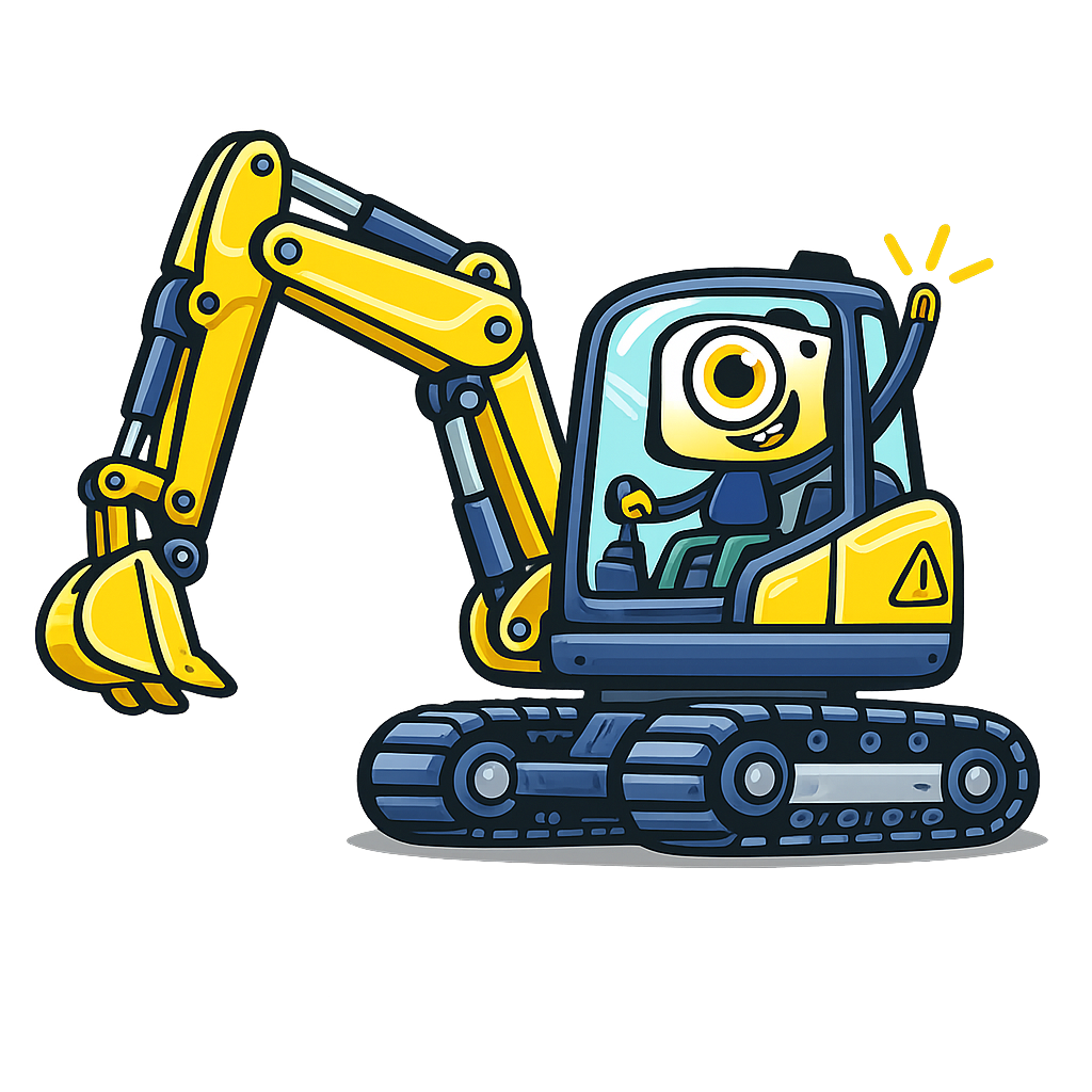 PMI mascot excavator under construction