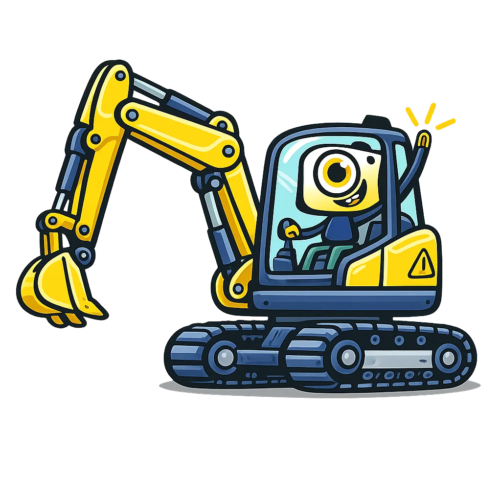 PMI mascot excavator under construction