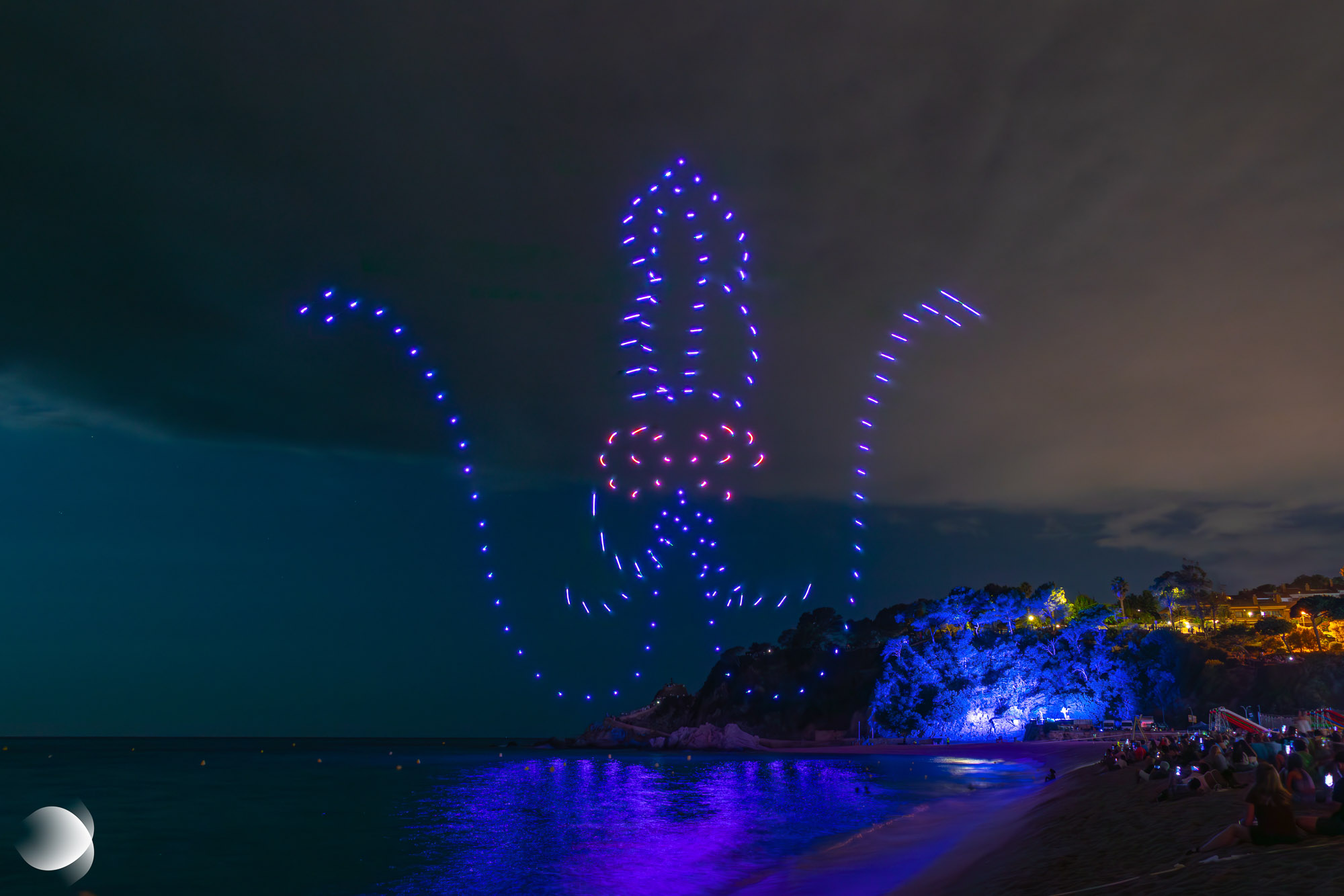 Drone show festival- Lloret de mar - spectacle de drone - Mer