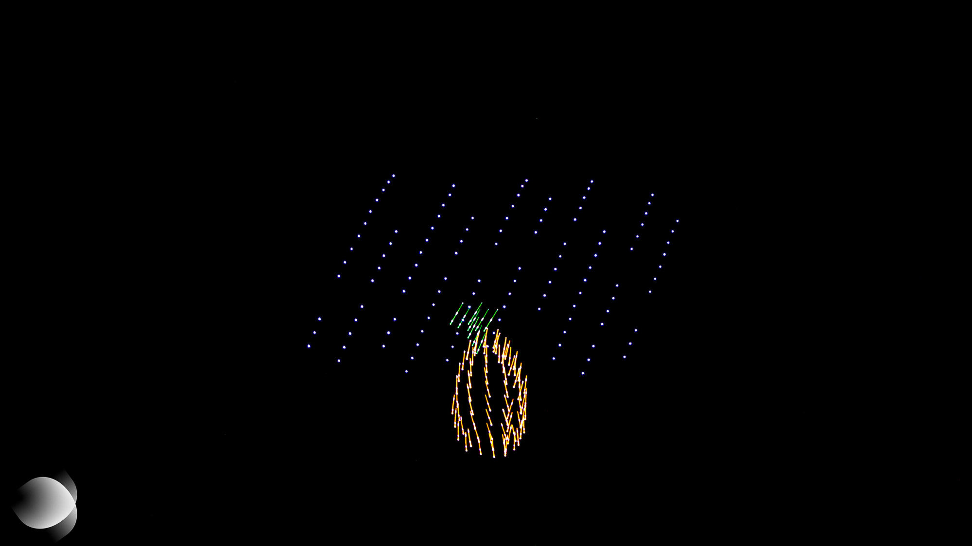 Spectacle de drone lumineux sur le thème de l'agriculture à Terre Attitude