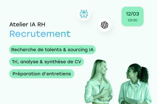 2 personnes qui échangent autour de l'intelligence artificielle pour le recrutement avec les outils Perplexity et ChatGPT.