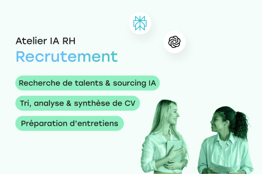2 personnes qui échangent autour de l'intelligence artificielle pour le recrutement avec les outils Perplexity et ChatGPT.