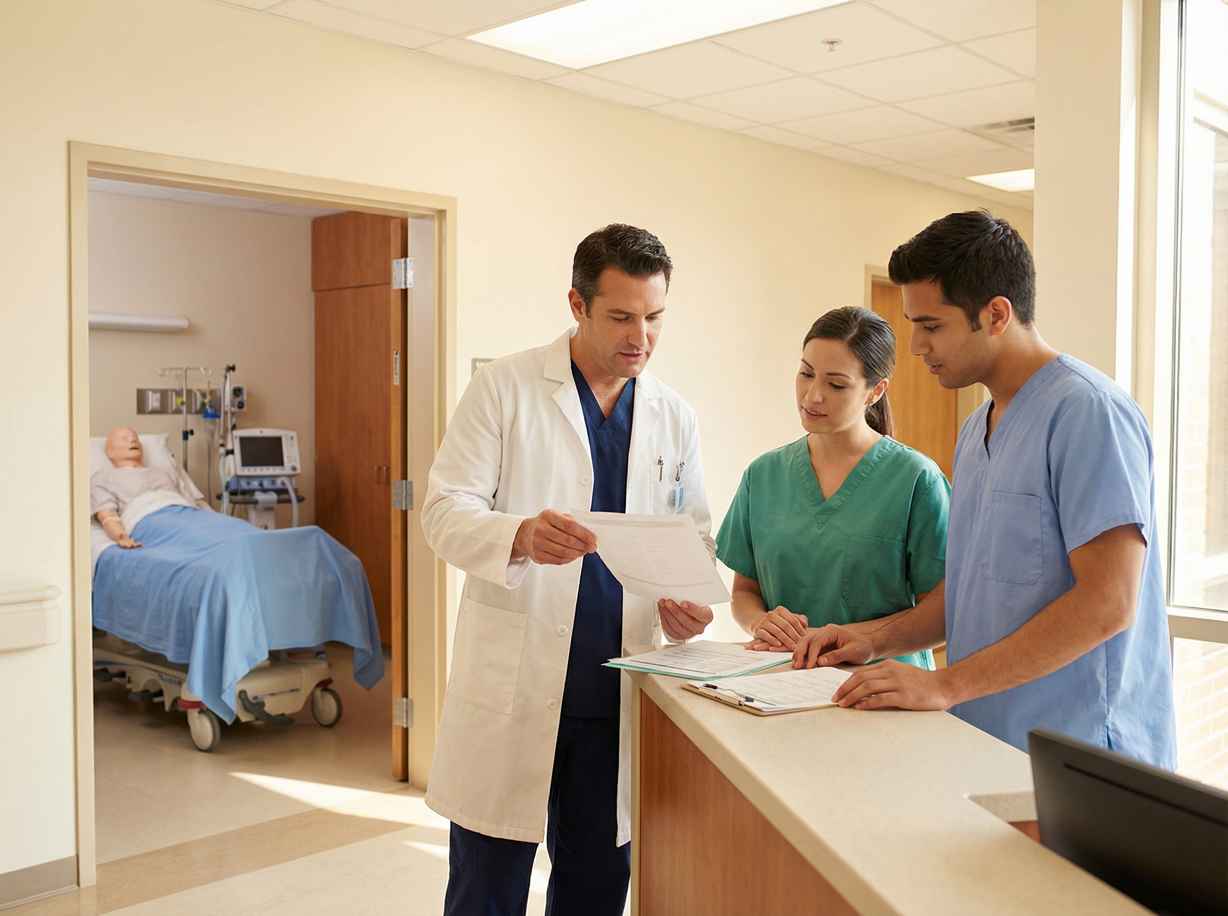 Healthcare professionals reviewing certification requirements for multi-state practice