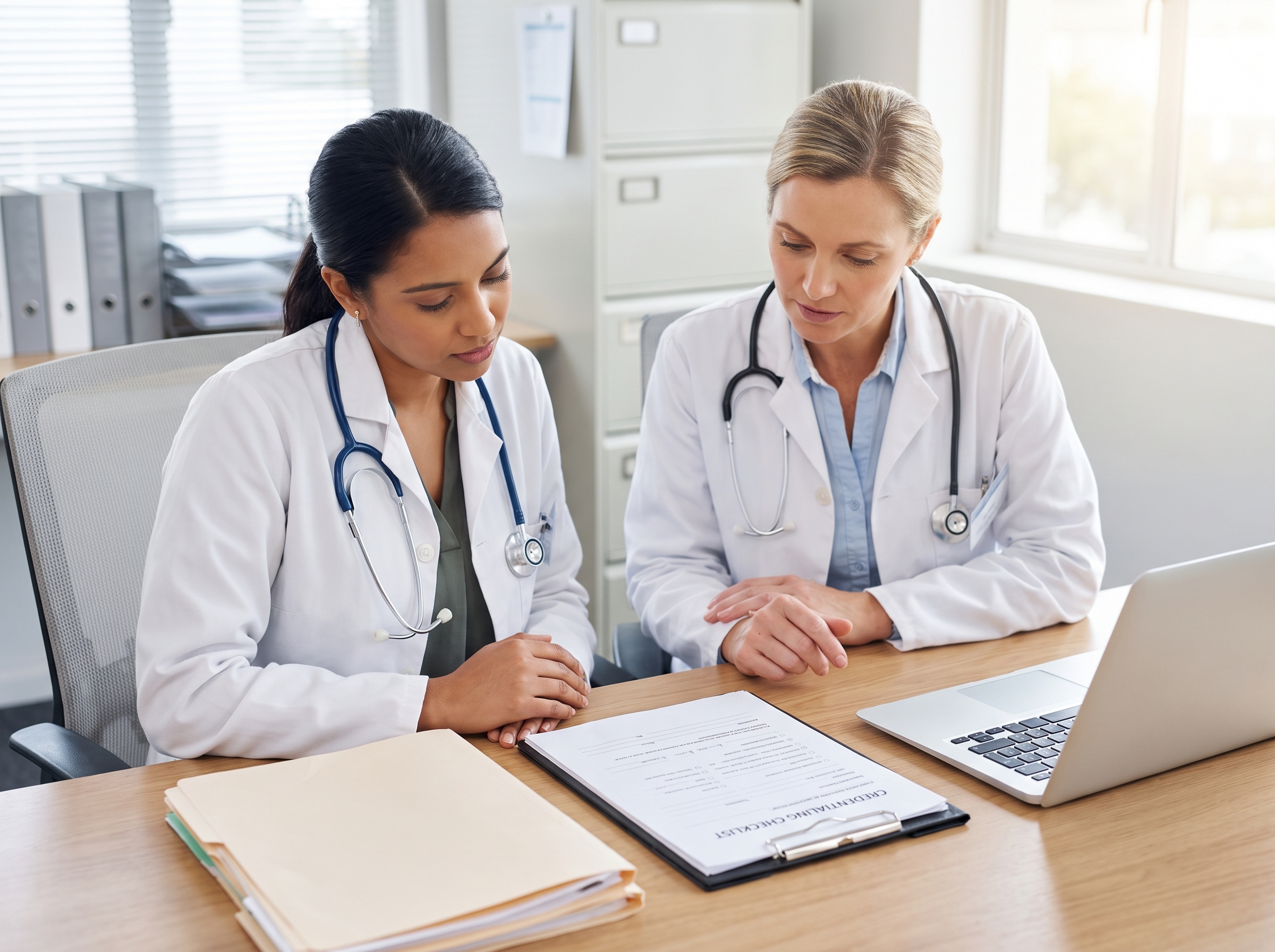 NP and PA reviewing hospital credentialing requirements