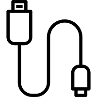 Dispositivo USB preto com conector USB tipo A e tampa removível.