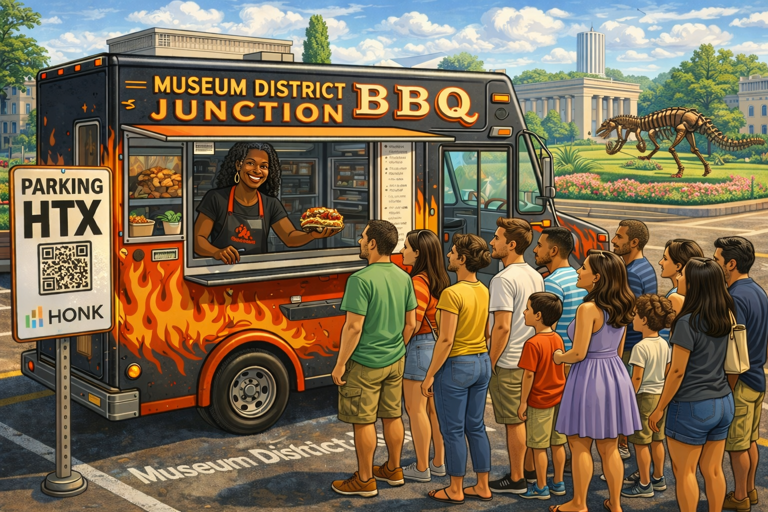 Premium parking locations for food trucks