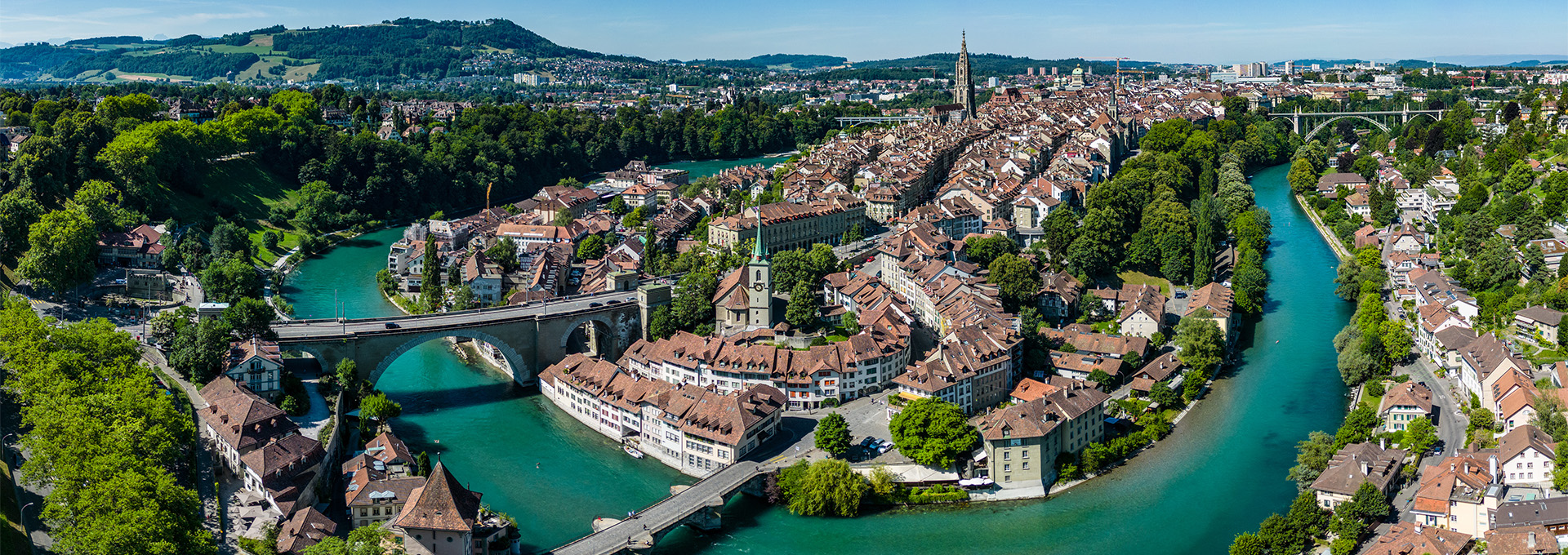 Aerial photo of Switzerland.
