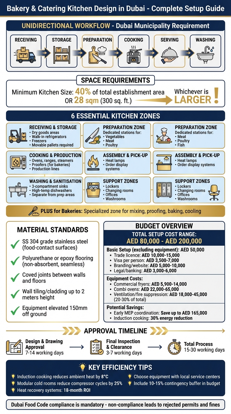 Dubai Bakery Kitchen Setup: Workflow, Zones & Compliance Requirements